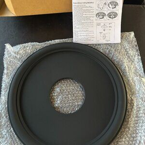 Molded PU Ceiling Medallion for Light Fixtures and Ceiling Fans, 13.1"OD x 4"ID